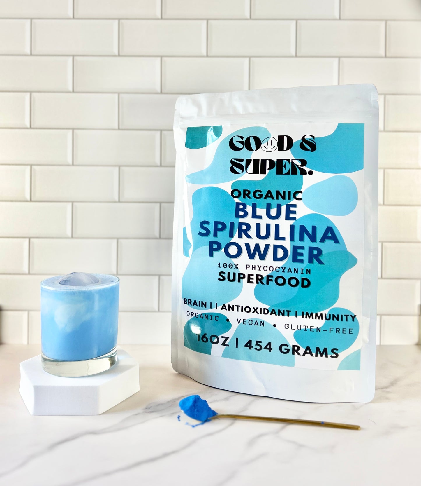 Organic blue Spirulina powder for your home or cafe . 100% Phycocyanin to boost your lattes blue smoothies or mermaid bowls 